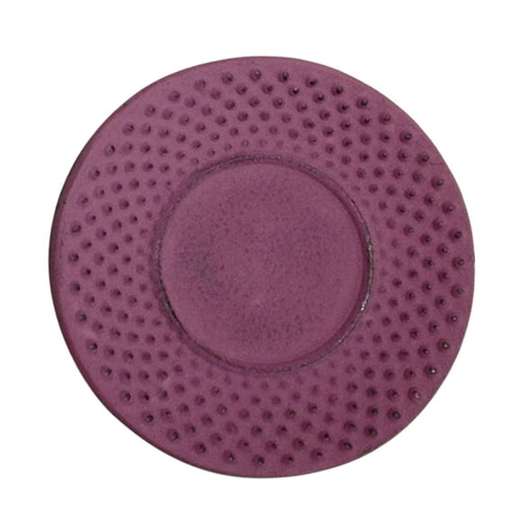 Creative Home Cast Iron 3.75" Round Coaster/Trivet, Purple