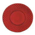 thumbnail image 1 of Creative Home Cast Iron 3.75" Round Coaster/Trivet, Red, 1 of 3