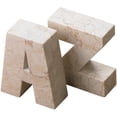 thumbnail image 1 of Creative Home Natural Marble Bookends Set of 2, Heavy Duty Stone Book Ends, Decorative Letter Bookends for Shelves, Office Desk & Home Decor, Modern Gift Idea, 1 of 10