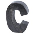 thumbnail image 1 of Creative Home Natural Black Marble Stone Decorative Bookend Paper Weight for Office or Home Decaration, Letter C, 4" W x 5-7/8" H, 1-1/2" D, 1 of 3
