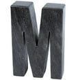 thumbnail image 1 of Creative Home Natural Black Marble Stone Bookend Paper Weight for Office or Home Decoration, Letter M, 4" W x 5-7/8" H, 1-1/2" D, Dark Gray, 1 of 3