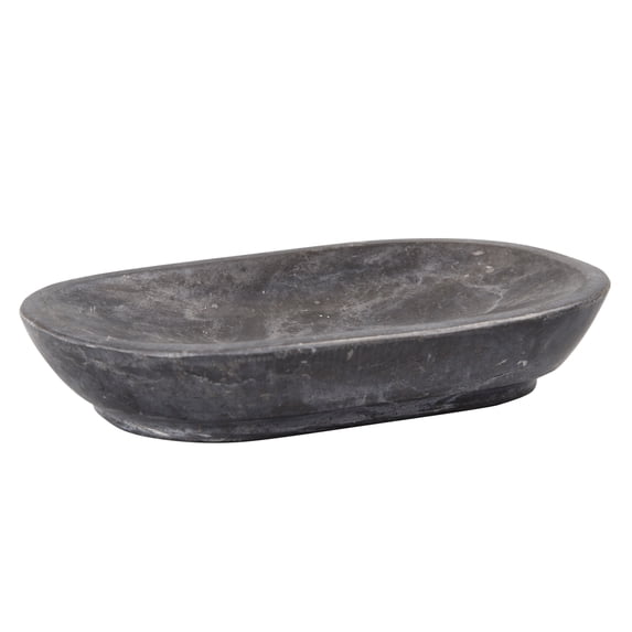Creative Home Genuine Charcoal Marble Curvy Collection Soap Dish