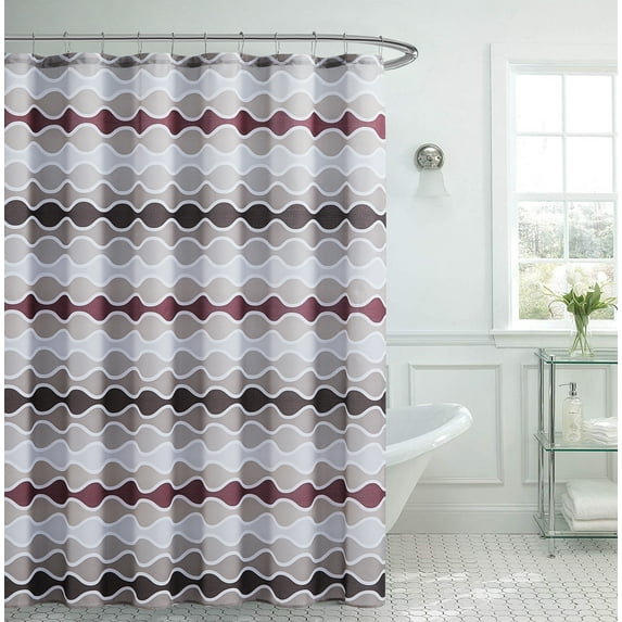 Creative Home Ideas CHI Polyester Shower Curtain, 70" x 72" (13 Piece)
