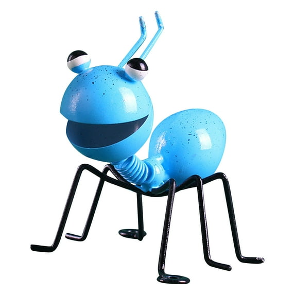 Creative Home Iron Ant Ornament, Blue Color With Cartoon Design And ...