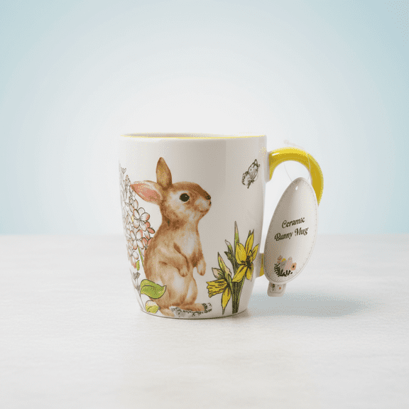 Creative Home & Kitchen Ceramic Bunny Mug 20oz Large Easter Rabbit Coffee Cup