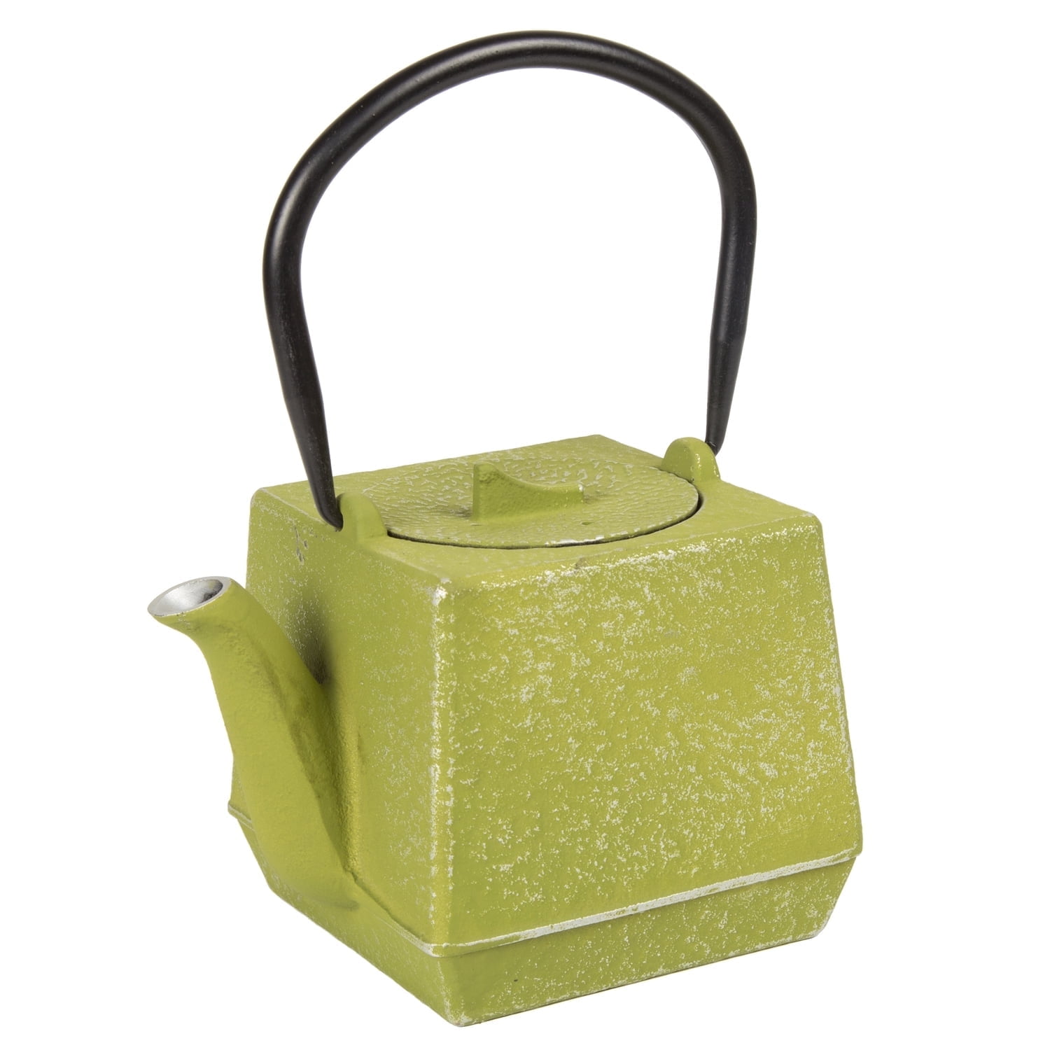 28 oz Green Cast Iron Tea Pot with Stainless Steel Infuser