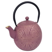 Creative Home Kyusu 34 Oz Purple Cast Iron Teapot with Removable Infuser
