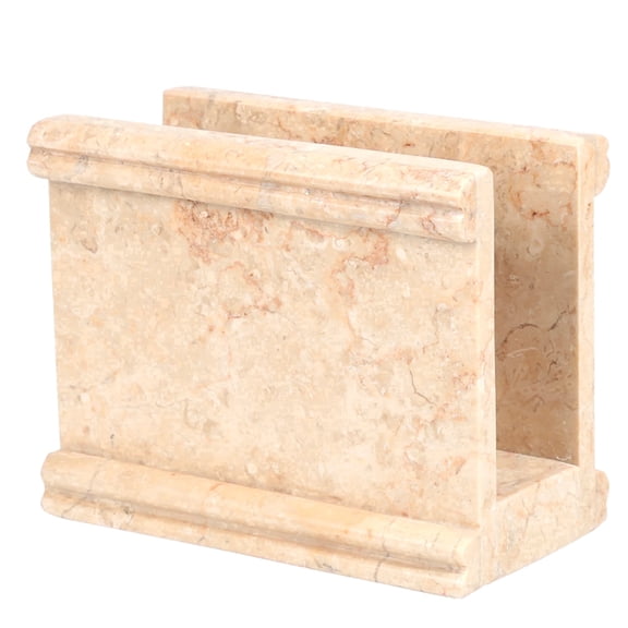 Creative Home 4.5" Heavy Modern Champagne Marble Napkin Holder
