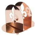 thumbnail image 1 of Creative Home Copper Plated Metal Tabletop Napkin Holder with Fleur-de-Lis Motif, 1 of 7
