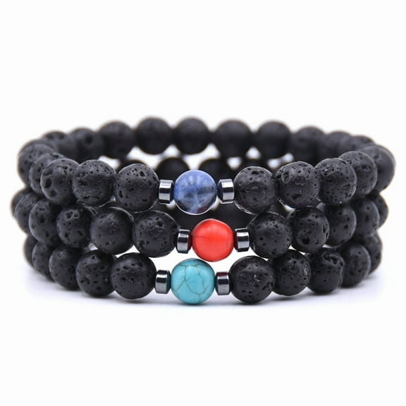 Creative Home Multi Colored Volcanic Stone Bracelet