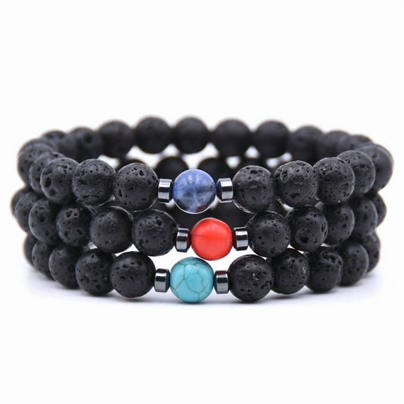 Creative Home Multi Colored Volcanic Stone Bracelet