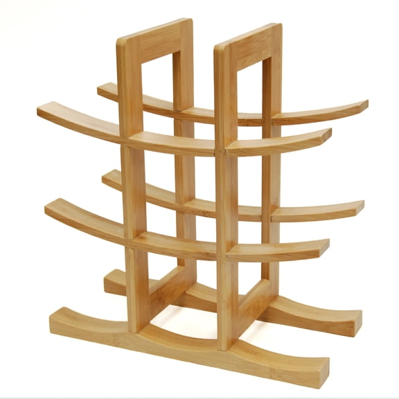 Creative Home Natural Bamboo 9 Bottle Wine Rack