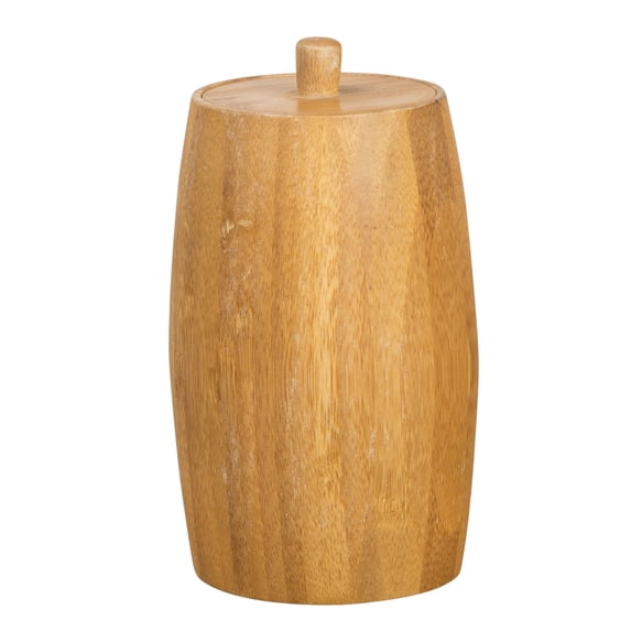 Creative Home Natural Bamboo Cotton Ball Holder, Bathroom Canister