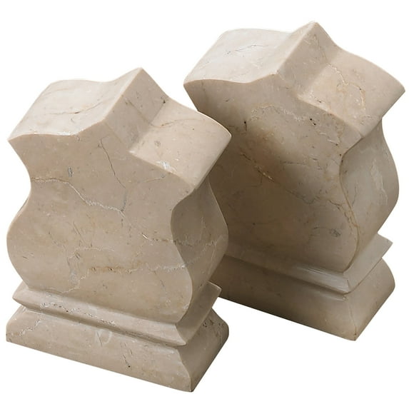 Creative Home Natural Champagne Fleur De Lis Style Bookends, Set of 2 Pieces