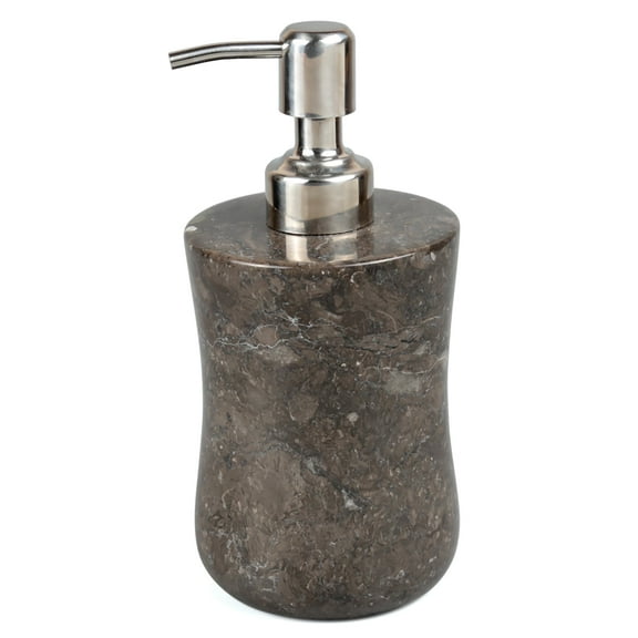 Creative Home Natural Marble Curvy Collection Charcoal Grey Soap & Lotion Dispenser