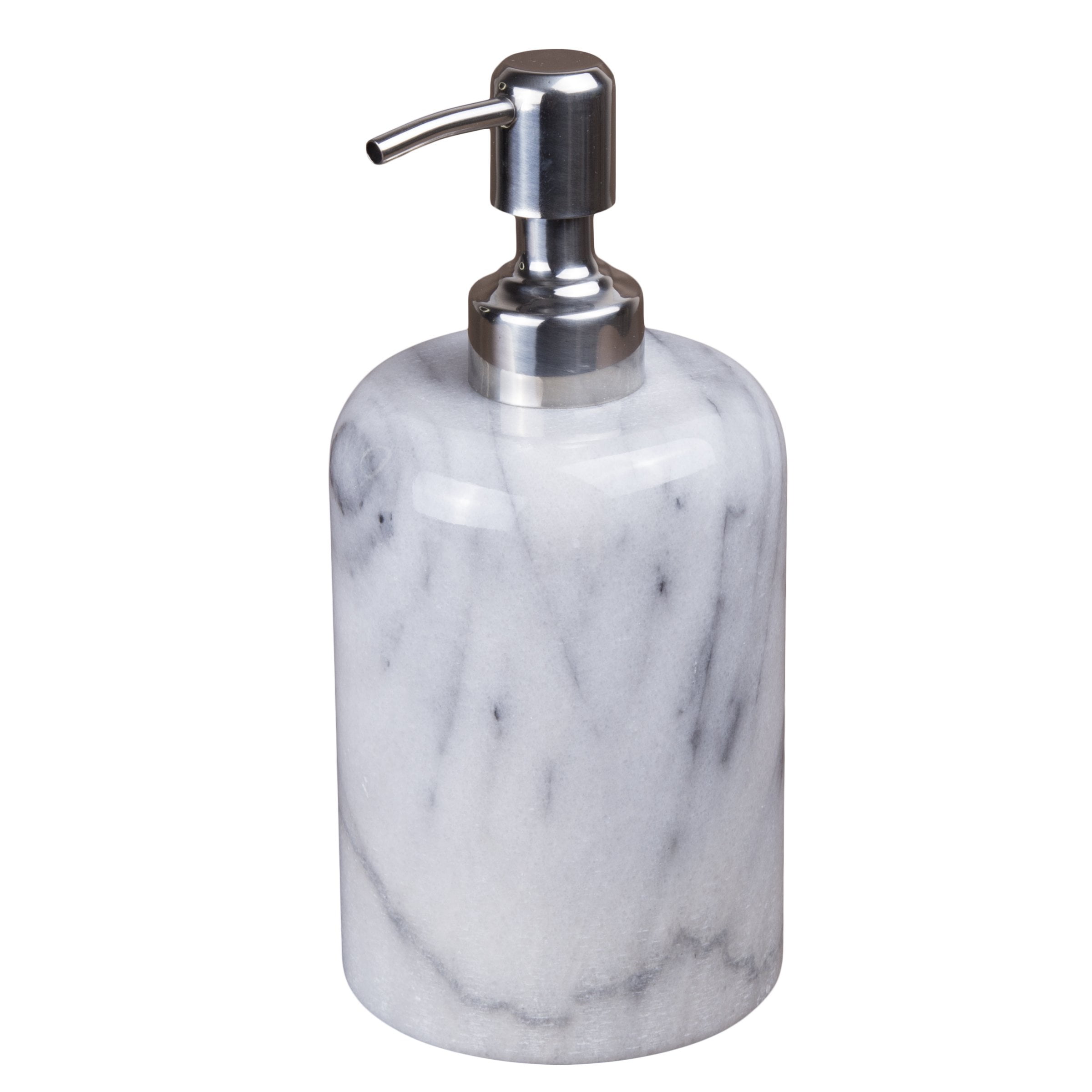 Creative Home Natural Marble SPA Collection Lotion, Liquid Soap Dispenser, Bathroom Countertop Kitchen Sink Hand Sanitizer Dispenser, Orr-White (Color May Vary)