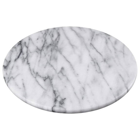 Creative Home Natural White Marble 8" Round Trivet Cheese Board