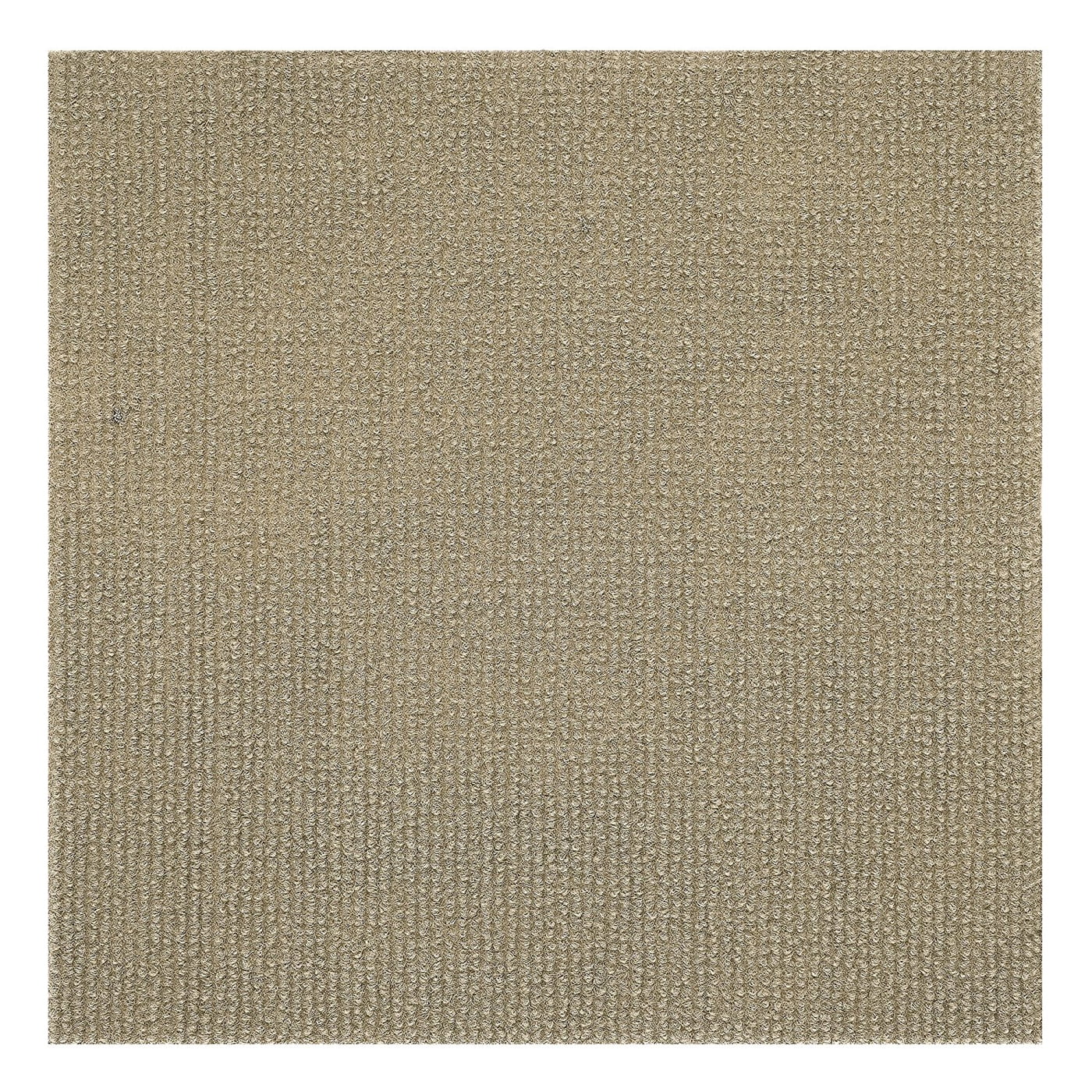 Creative Home: Nexus Tiles: Self-Adhesive Carpet Tiles - Actual: 12" x 12" Tan