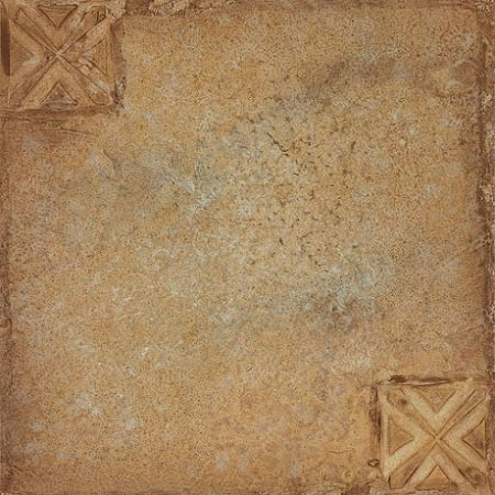 Creative Home: Nexus Vinyl Self Stick Tile: 442 Beige Clay with Motif: 1 Box 20 Tiles: Covers 20 Sq. Ft.