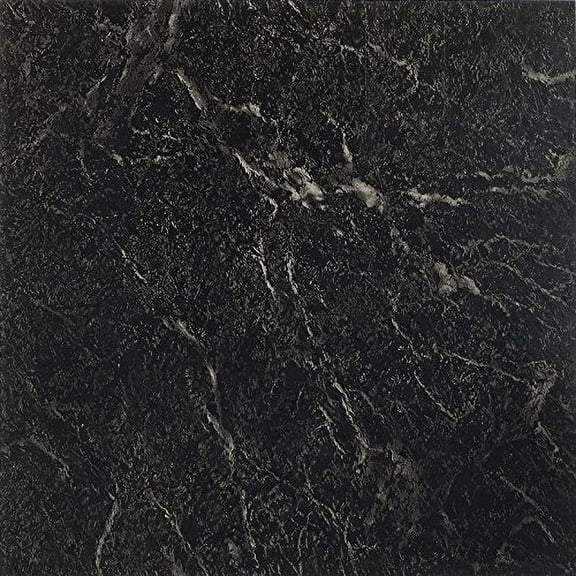 Creative Home: Nexus Vinyl Self Stick Tile: Black: 1 Box 20 Tiles: Covers 20 Sq. Ft.