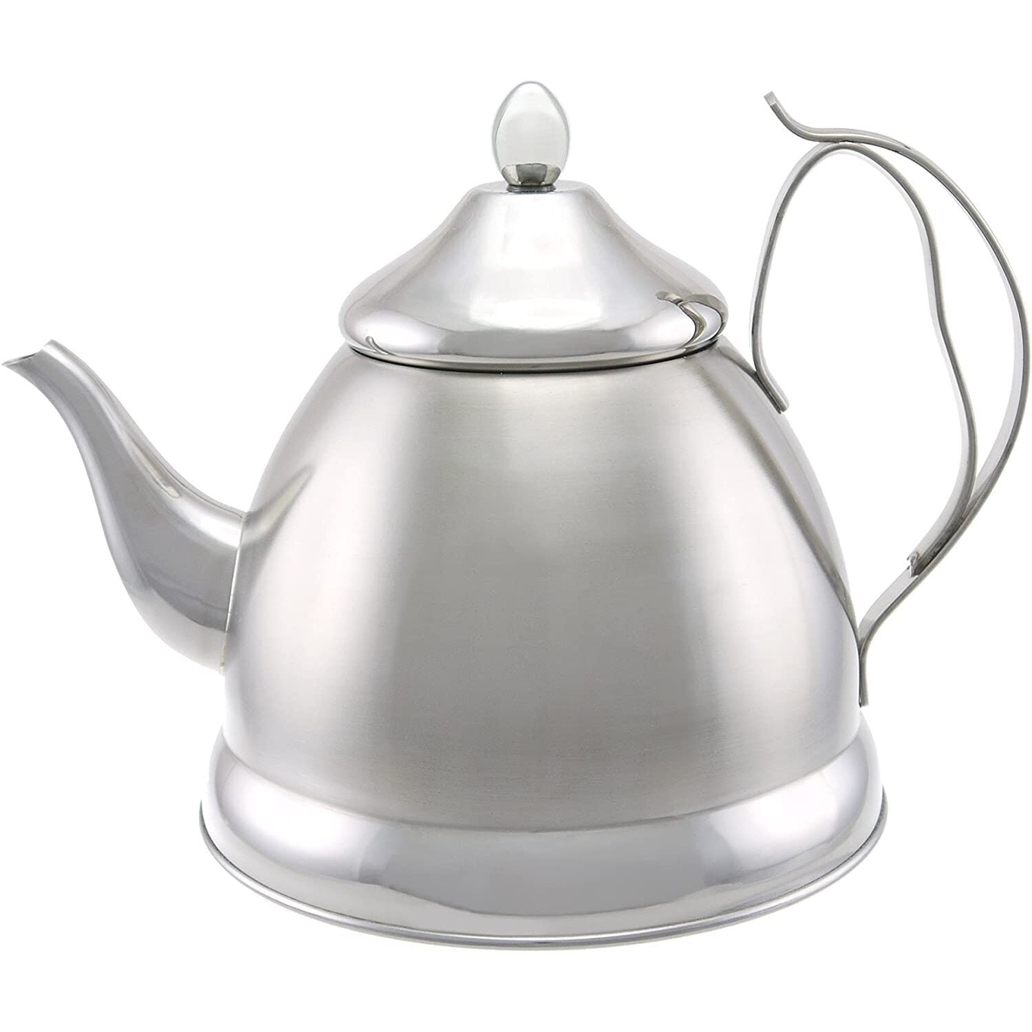 Creative Home Nobili-Tea 2.0 Qt Stainless Steel Tea Kettle with Removable Infuser, Brushed Finish