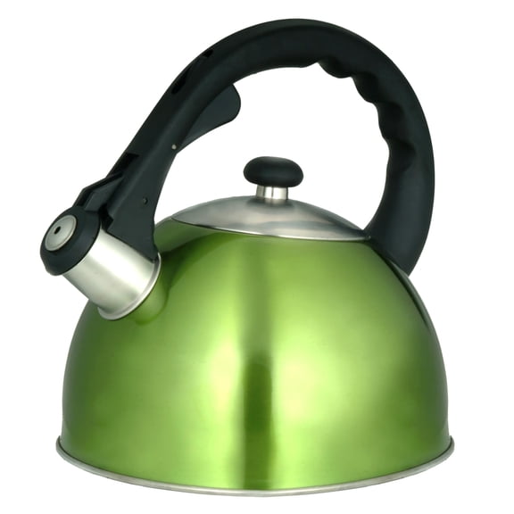 Creative Home Satin Splendor 2.8 Qt. Premium Stainless Steel Whistling Tea Kettle, Chartreuse