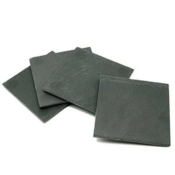 Creative Home Set of 4 Slate Square Coasters
