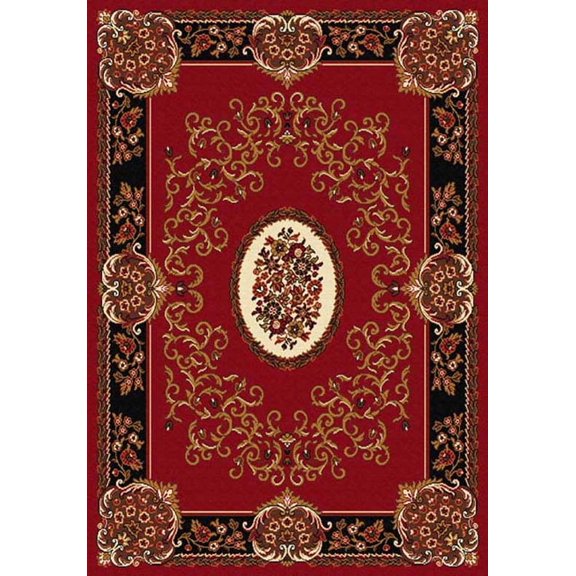 Creative Home Traditional Classics Area Rug 1129-010 Red Persian Flowers 7' 9" x 11' 1" Rectangle