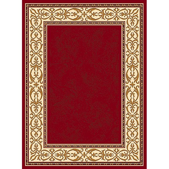 Creative Home Traditional Classics Area Rug 1168-10 Red Bordered Scrolls 7' 10" x 10' 6" Rectangle