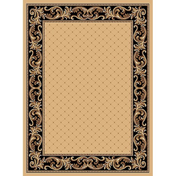 Creative Home Traditional Classics Area Rug 1260-58 Beige Bordered Lattice 5' 3" x 7' 4" Rectangle