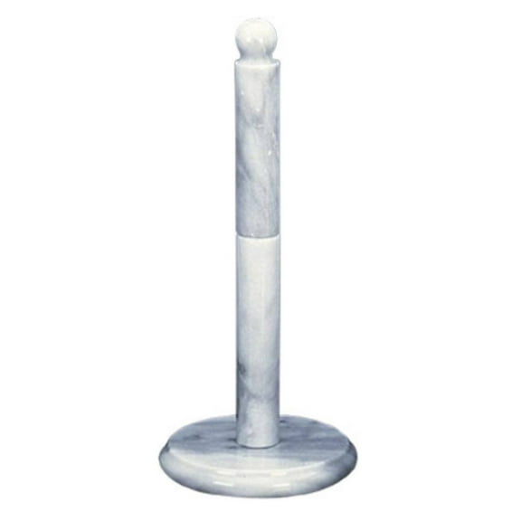 Creative Home White Marble Storage Paper Towel Holder, 5.5" x 5.5" x 12.5"