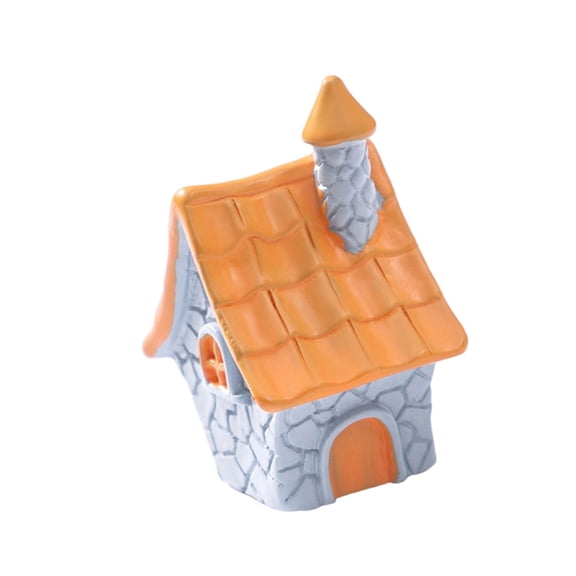 Creative House Figurine Decors Funny House Sculpture Statue Mushroom Collectible Figurines House Sculpture