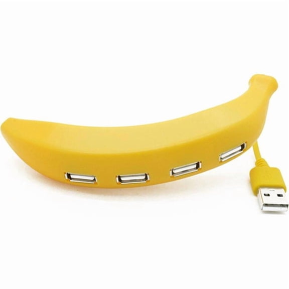Creative Hub 4 Port USB 2.0 Splitter Fun Fruit Vegetable Design Compact Portable Plug and Play High Speed 480 Mbps for Laptop Desktop PC Mac Windows Linux Home Office Travel