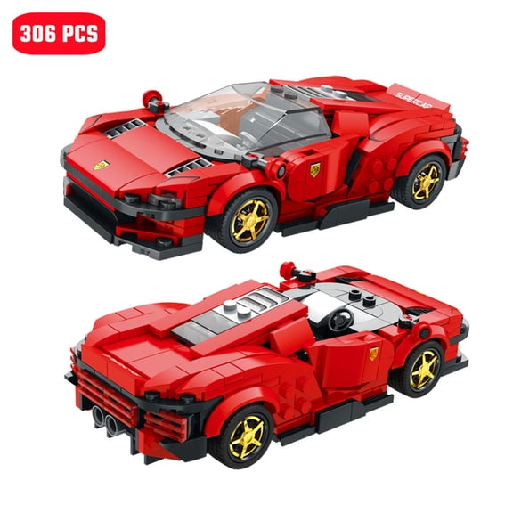 Creative Ideas City Famous Speed Racing Vehicle Building Blocks MOC Sports Car Assembly Bricks Kids Toys for Boys Birthday Gifts