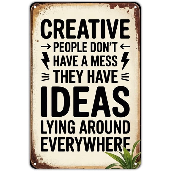 Creative Ideas Tin Sign Vintage Inspirational Metal Sign for Garden & Yard Bar Porch Garage Home Bedroom Kitchen Decor Gift 8 x 12 easy to hang