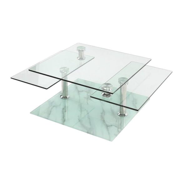 Creative Image's International Motion Coffee Table With Marble Glass Base