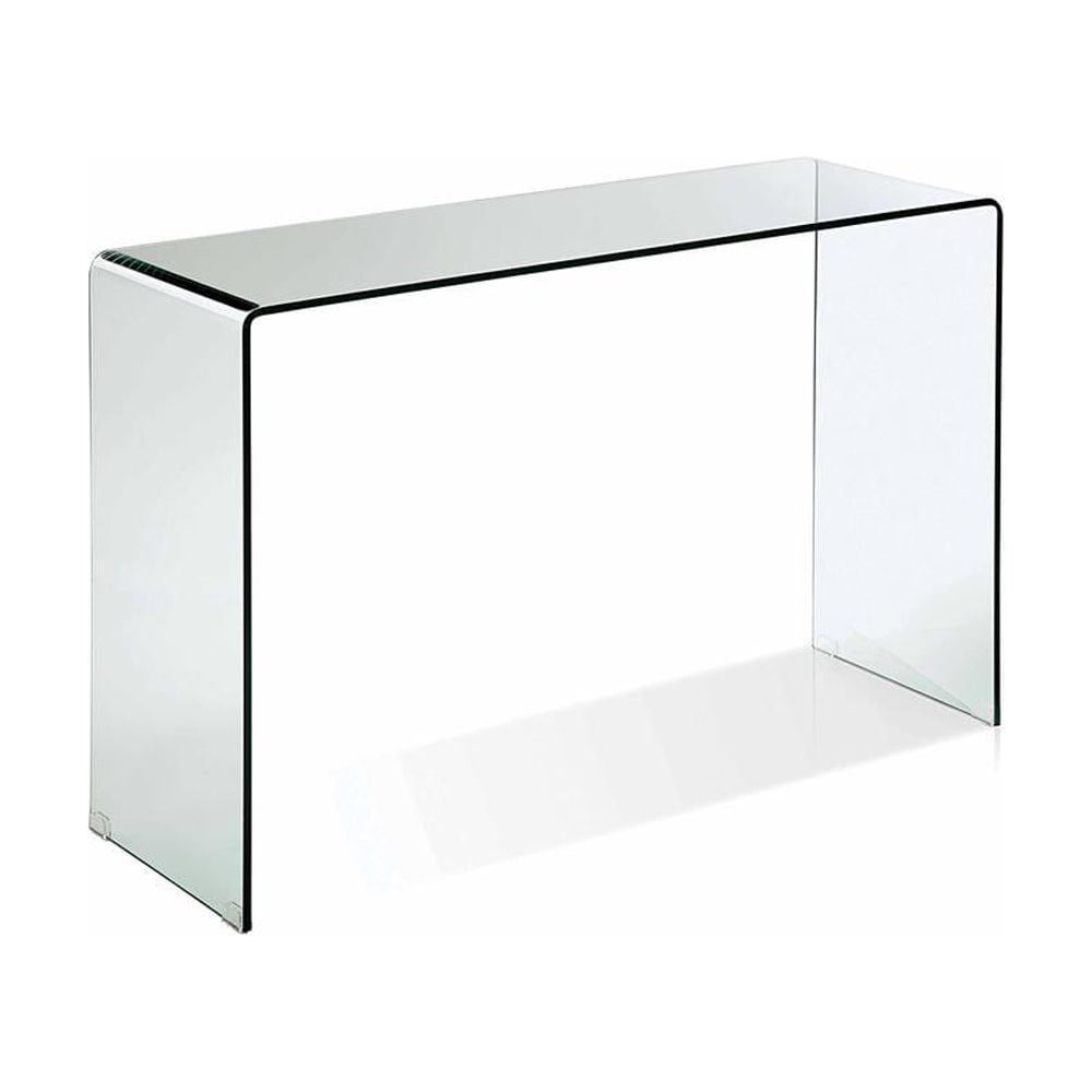 Creative Images Bent Glass Sofa Table, Clear, 12Mm Thick Glass, 47"X16"X32"H