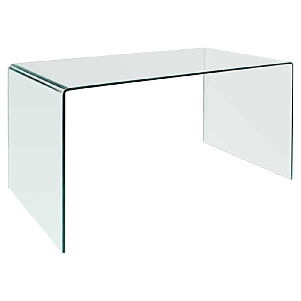 Creative Images International 50" Contemporary Glass Desk in Clear