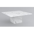 thumbnail image 1 of 60" Square Marble Table with Cube Marble Base, 1 of 5