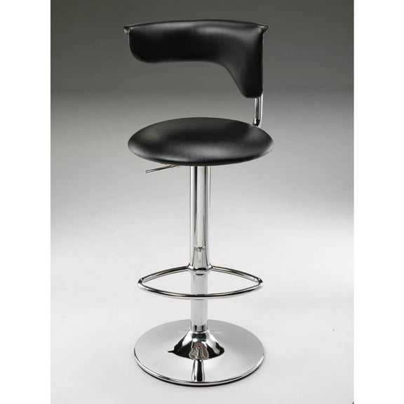 Creative Images International Adjustable Bar Stool in Black