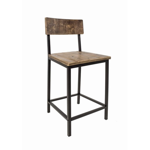 Creative Images International Counter stool in Natural Wood (Set of 2)