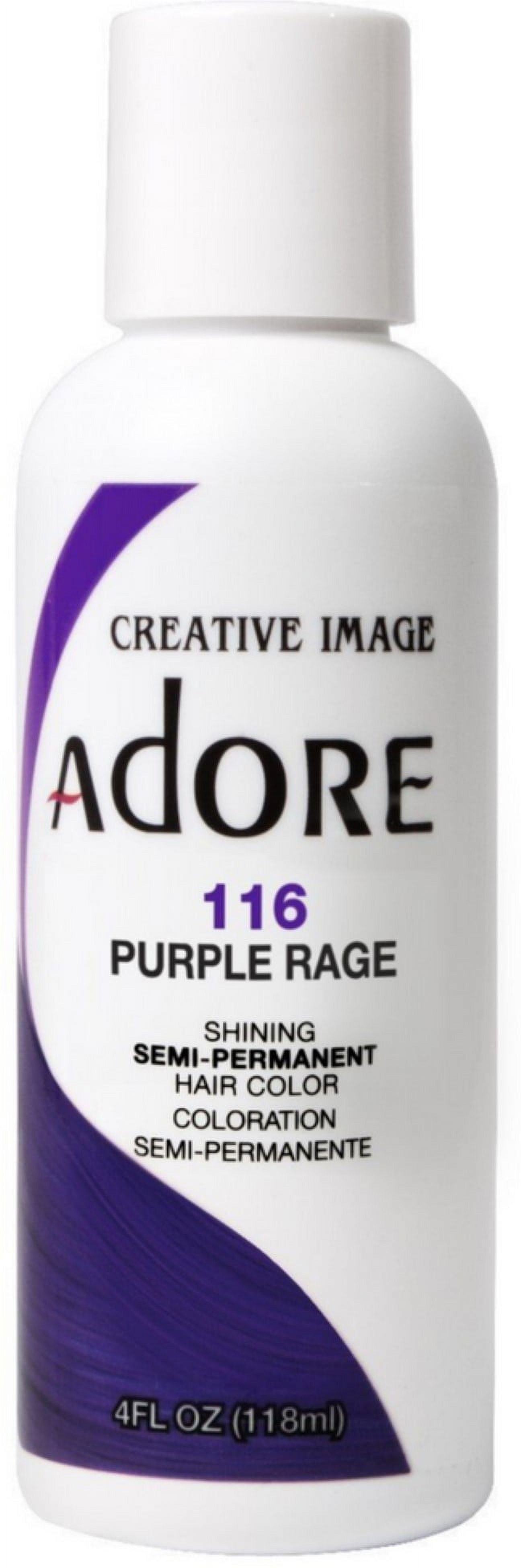 Creative Images Systems Semi-Permanent Hair Color, Purple Rage 116, 4 ...