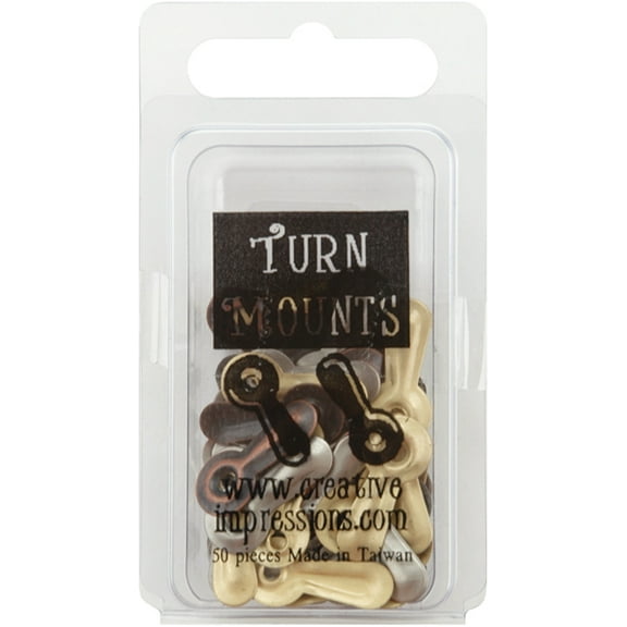 Creative Impressions Metal Turn Mounts 50/Pkg