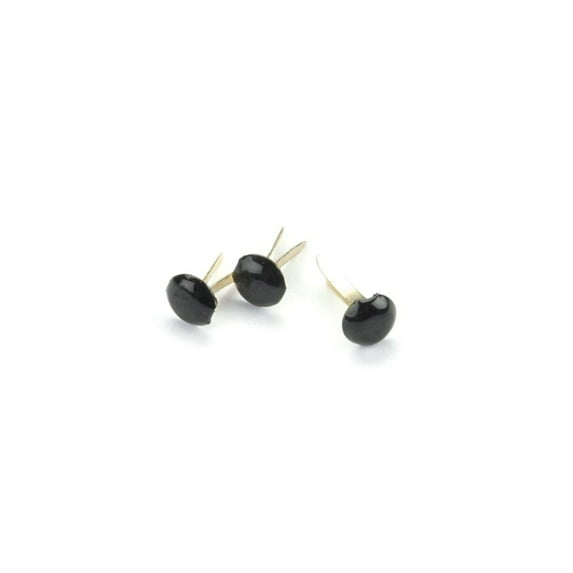 Creative Impressions Mini Metal Paper Fasteners 3mm 100/Pkg-Round - Black