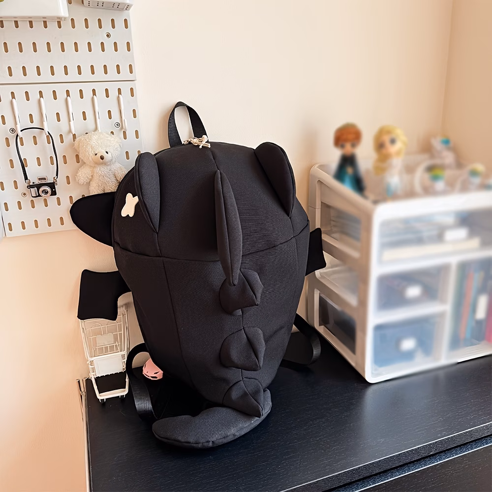 Creative Individual Backpack, Trendy Shark Funny Ugly Cute Student Ins Book Bag, Korean Style Travel Motorcycle Leisure Bag for Men & Women