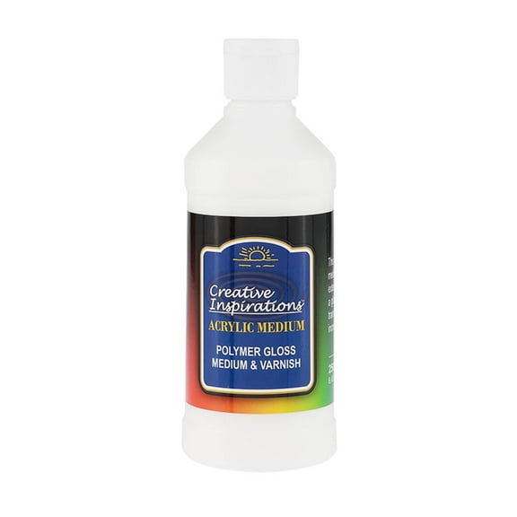 Creative Inspirations Acrylic Medium Polymer and Varnish - Versatile Acrylic Mediums and Varnish For Artists - Gloss 250mL