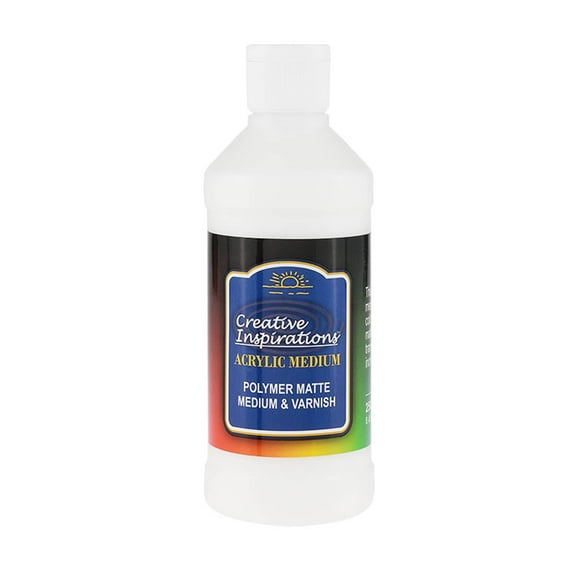 Creative Inspirations Acrylic Medium Polymer and Varnish - Versatile Acrylic Mediums and Varnish For Artists - Matte 250mL