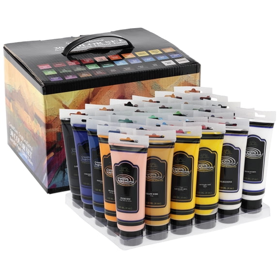 Creative Inspirations Acrylic Paint Set - Spectrum Set of 30, 120ml Bottles, 2 Packs - Mixed Vivid Colors, Rich Satin Finish, Smooth Creamy Consistency, Easy Pour & Clean, Vibrant Colors