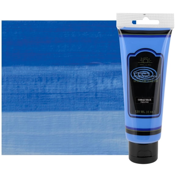 Creative Inspirations Acrylic Paint - Smooth, Rich, Creamy, Free-Flowing and Washable Paint, COBALT BLUE, 120 mL Tube