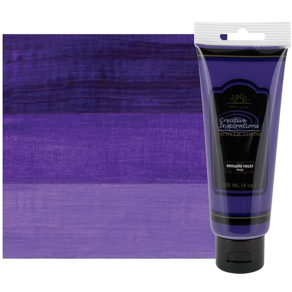 Creative Inspirations Acrylic Paint - Smooth, Rich, Creamy, Free-Flowing and Washable Paint, DIOXAZINE VIOLET, 120 mL Tube